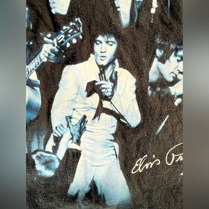 Elvis Presley Black Graphic T-Shirt Size XXXL